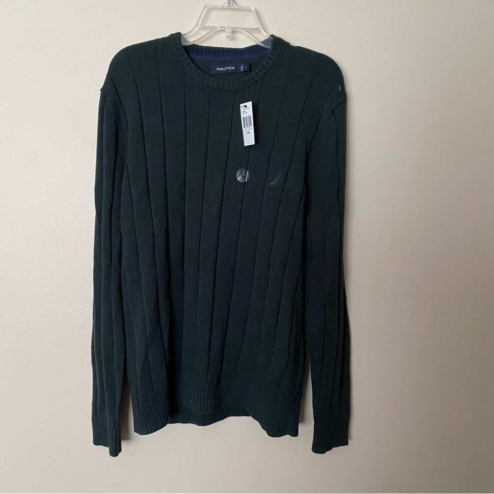 Nwt L Nautica dark green sweater evergreen